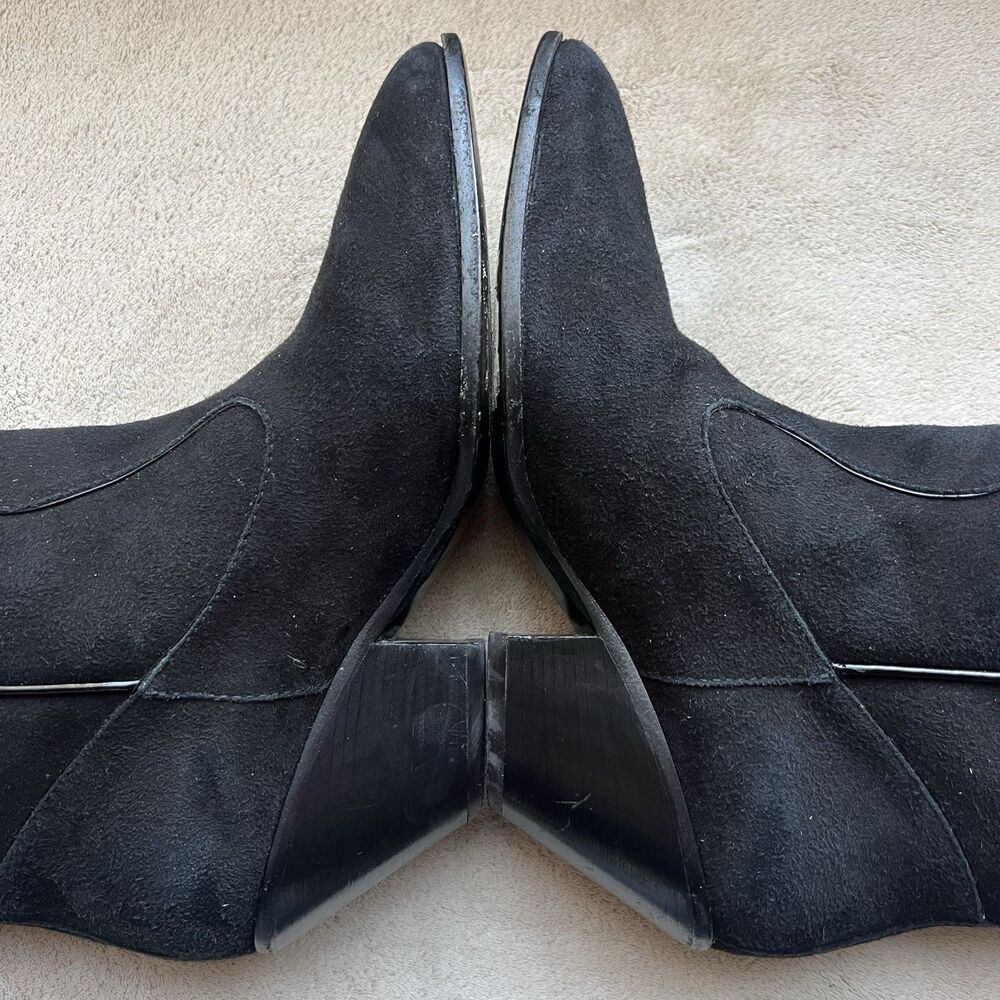 Giuseppe Zanotti Black Suede w/ Patent Leather Trim Western Boots EU 36‎ US 6 - Picture 5 of 16